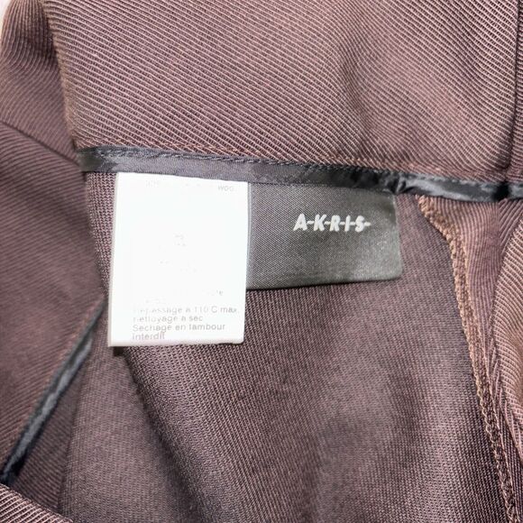 Womens Size 6 Akris Brown Wool Pants EUC - Picture 4 of 5